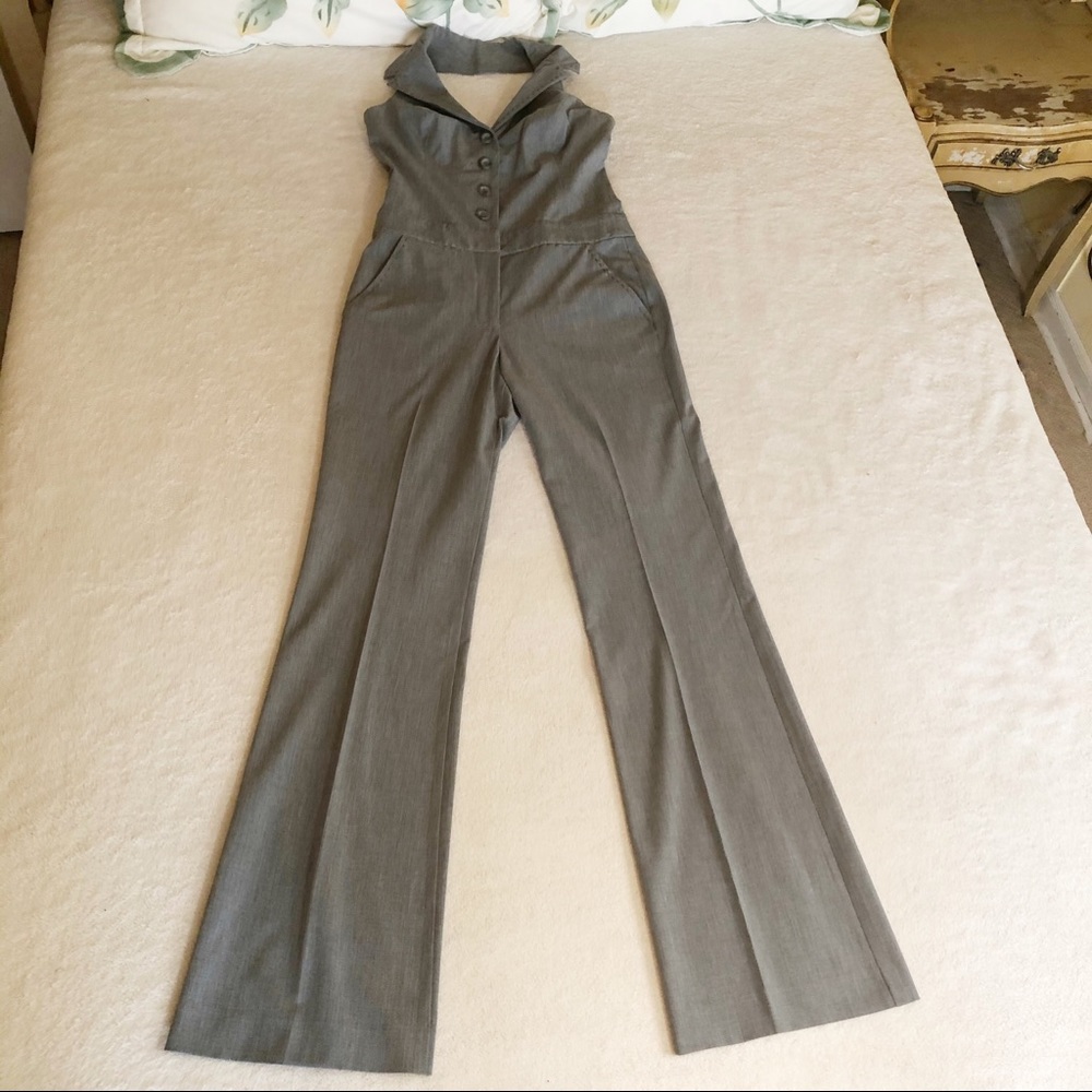 Gorgeous Bebe Business Suit Halter Jumpsuit Size 4